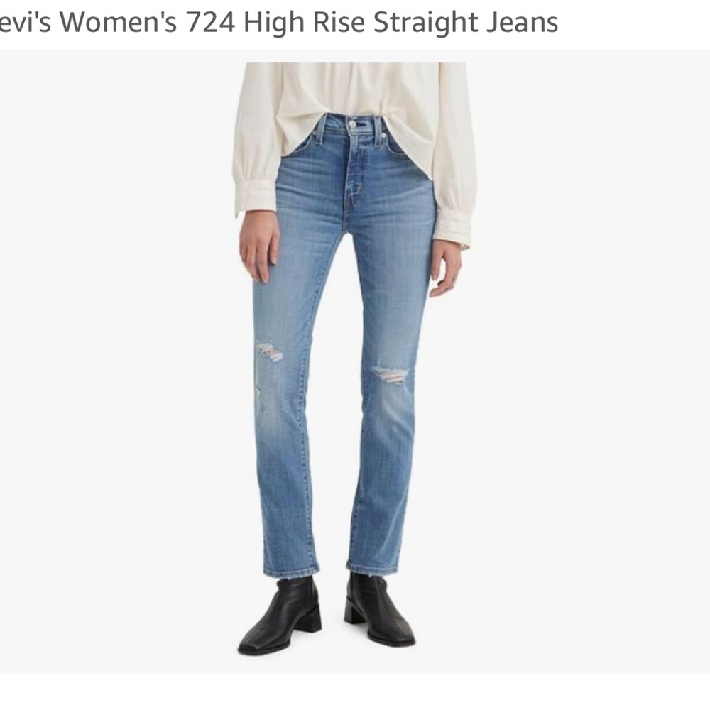 Levi's Women's Blue High Rise Straight Jeans